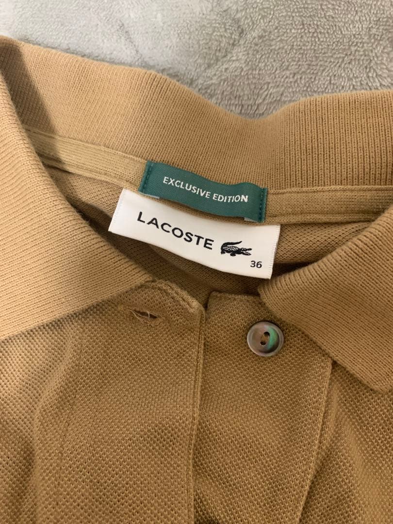 LACOSTE×BEAMS BOY／別注 ポロ　ロング　ワンピース