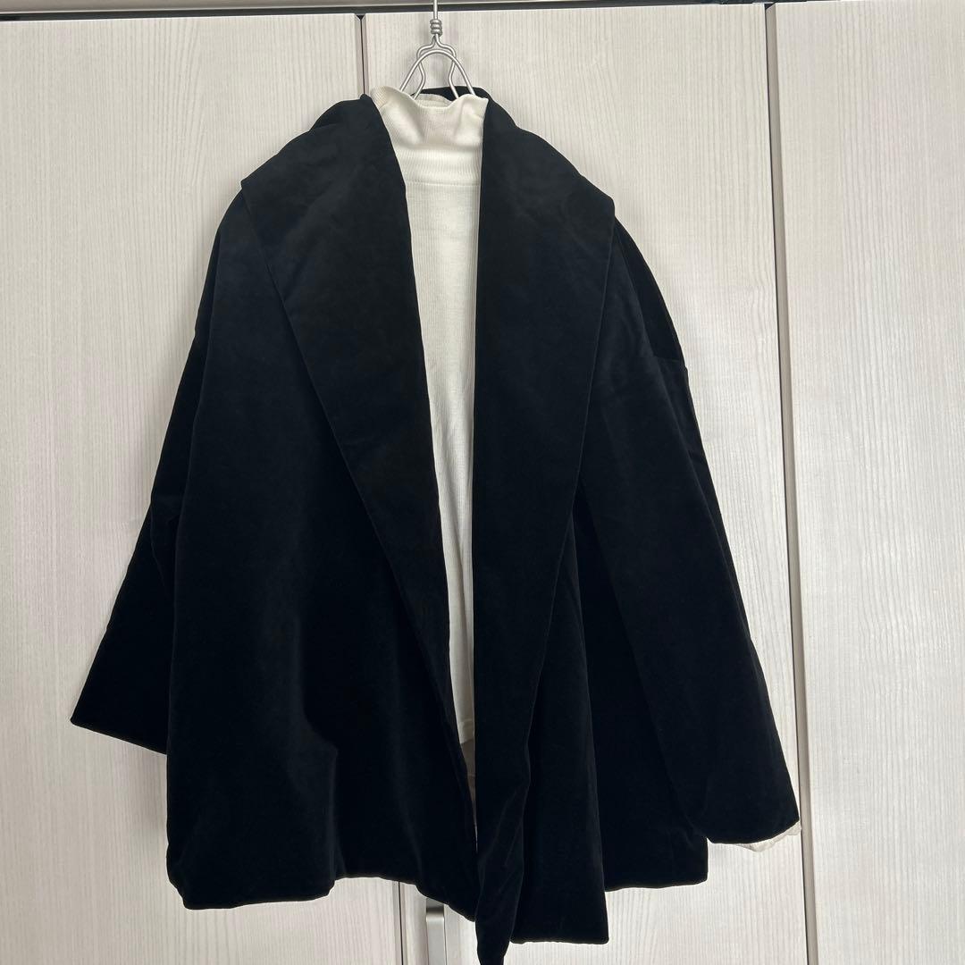 オネット ベルベット　ジャケット　ショールカラー　ブラック