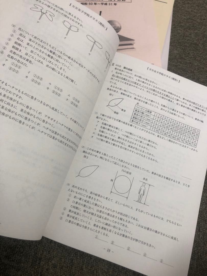 早稲田アカデミー　NNJG JGの理科　テーマ別過去問　４冊　２０２４年使用中古