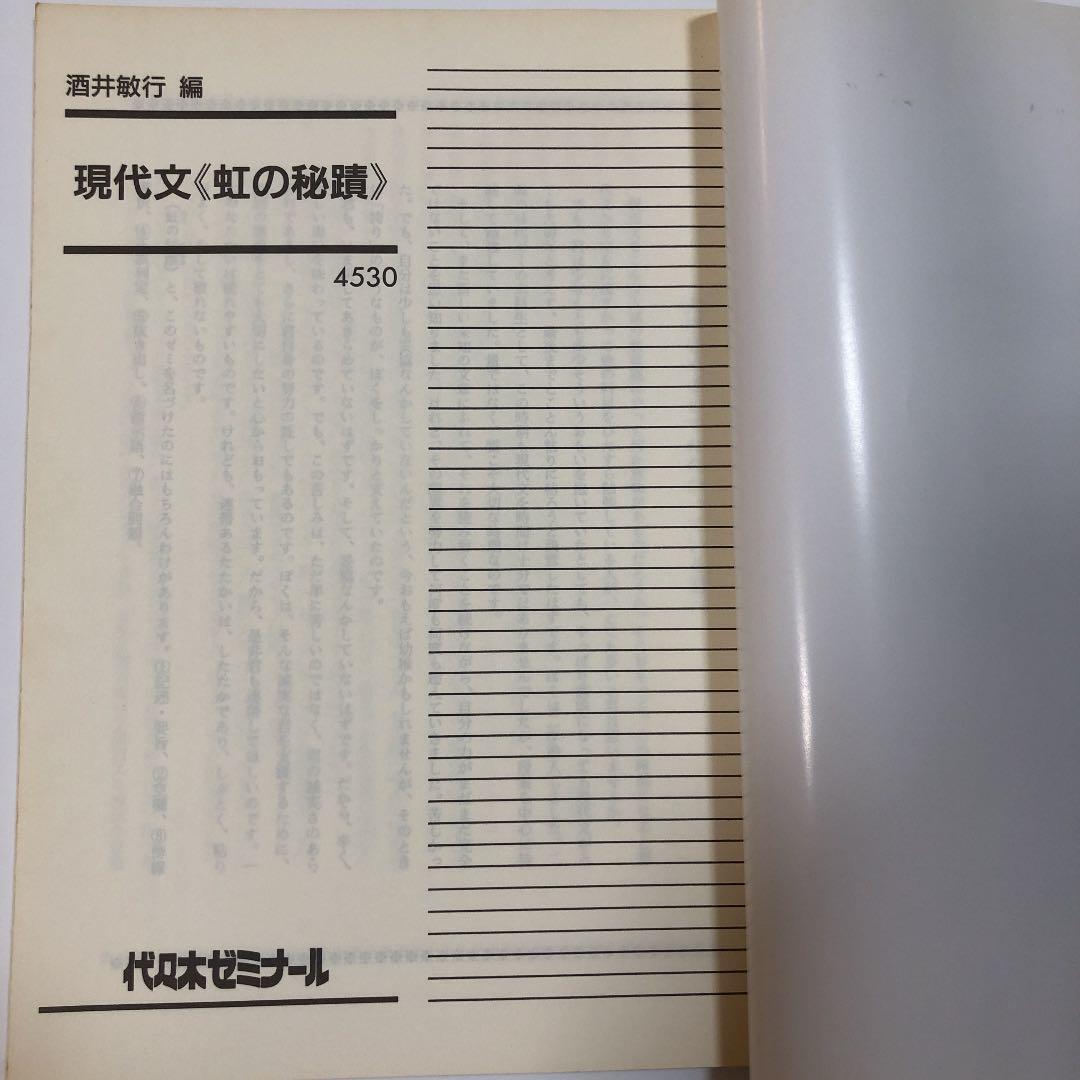 代ゼミテキスト 酒井敏行 虹の秘蹟 97/98冬期直前講習会