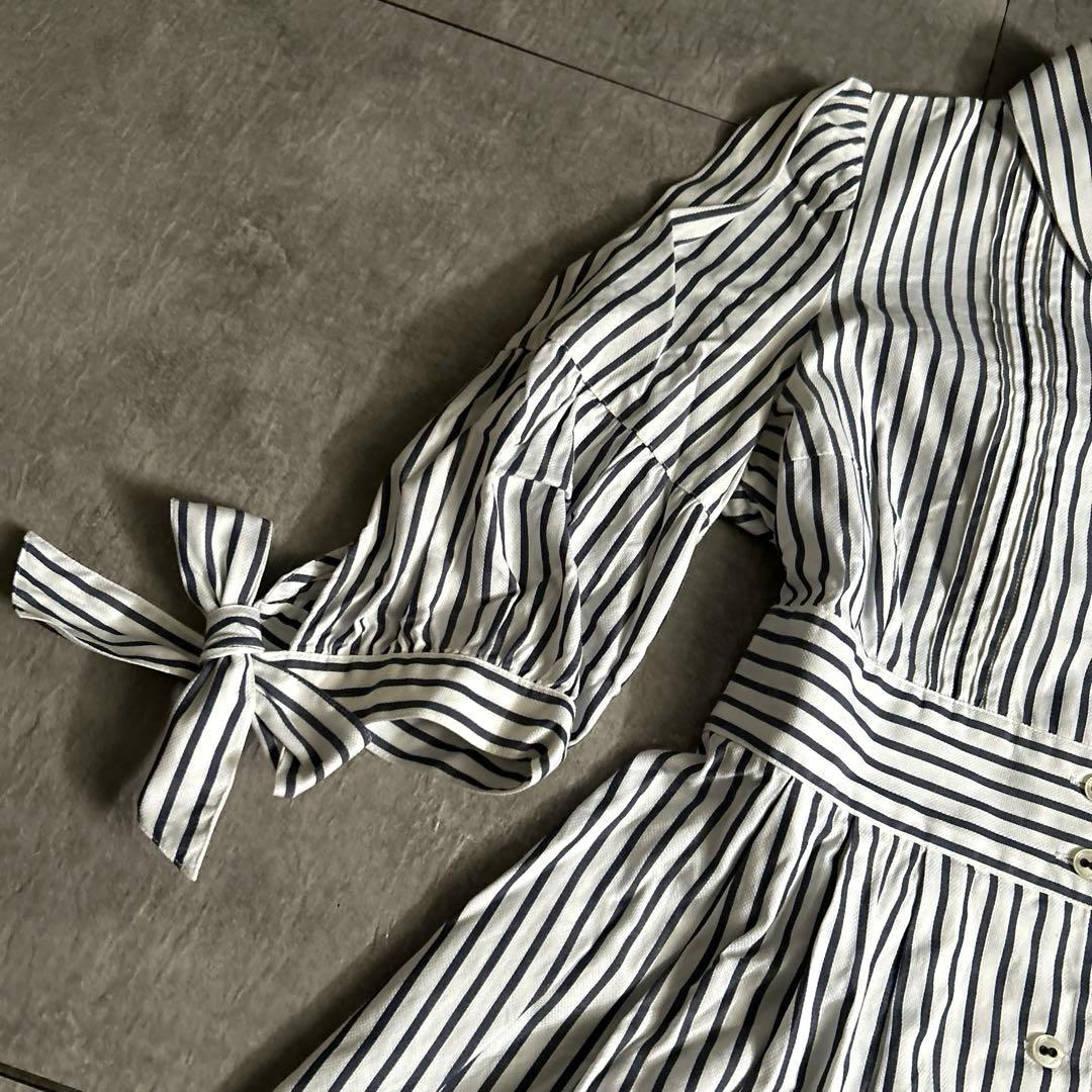 BURBERRYBLUE LABELストライプシャツワンピース三陽商会サイズ38