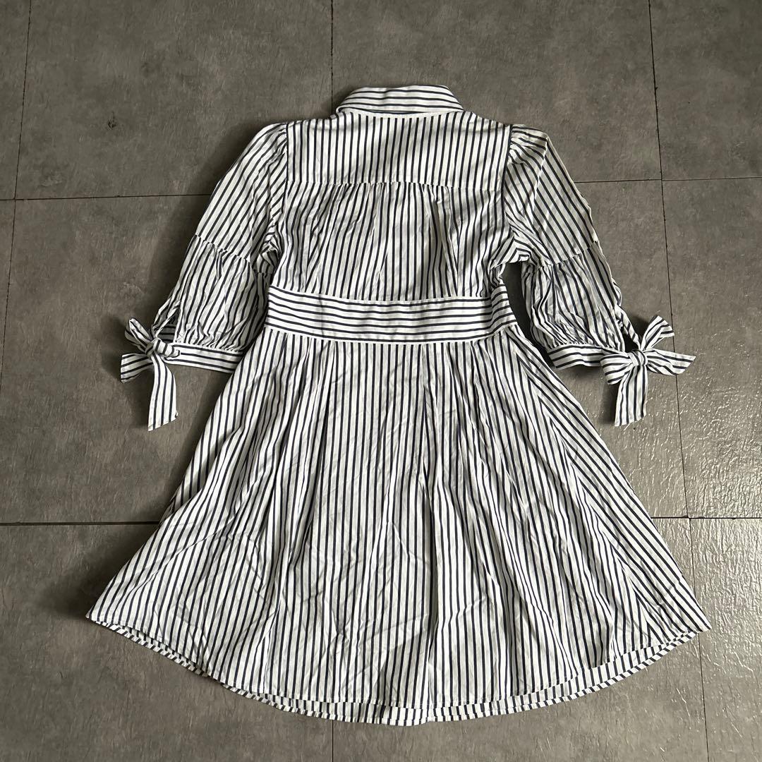 BURBERRYBLUE LABELストライプシャツワンピース三陽商会サイズ38