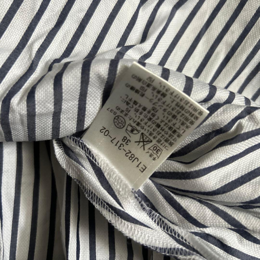 BURBERRYBLUE LABELストライプシャツワンピース三陽商会サイズ38