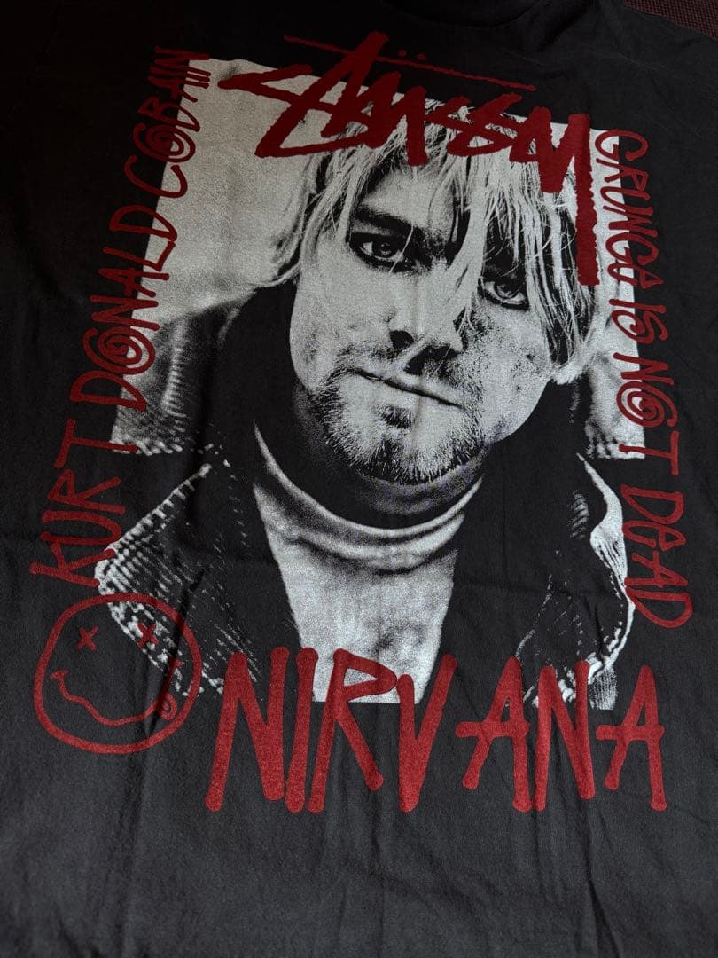 stussy × nirvāṇa print tシャツ XL