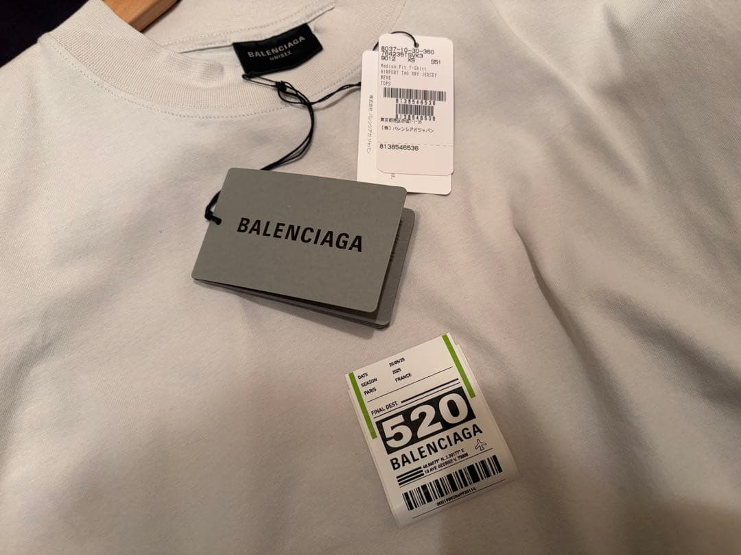 BALENCIAGA バレンシアガ ライトグレー Tシャツ