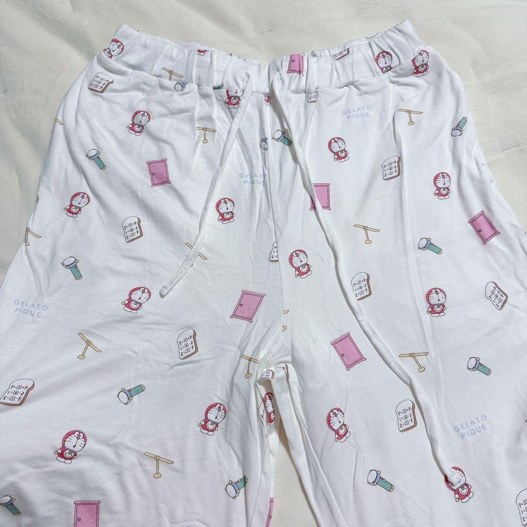 【新品】ジェラートピケ ドラえもん ワンポイントTシャツ＆総柄ロングパンツセット