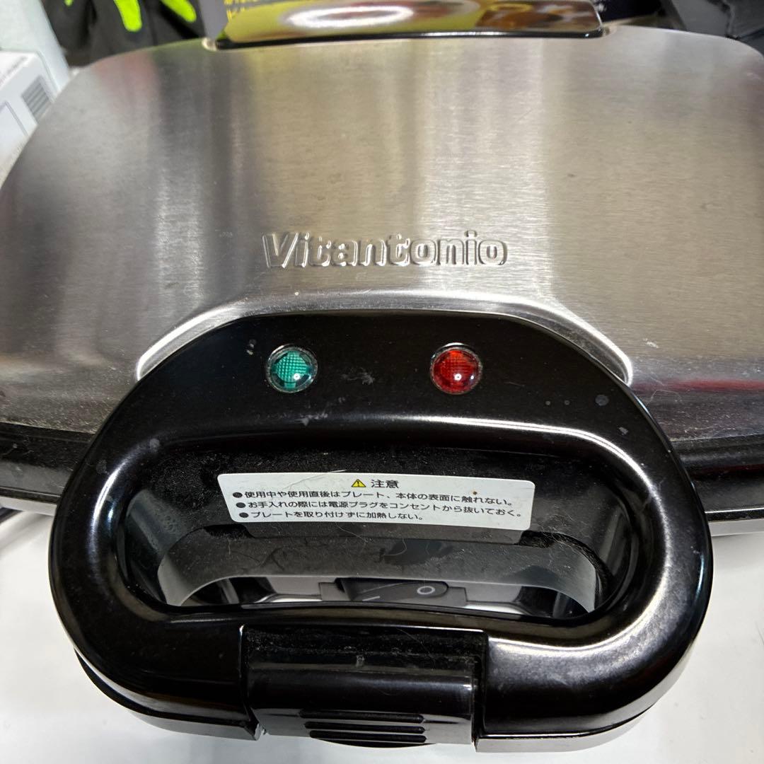 ビンタトニオ　プレート合計7枚　レシピ本4冊　取説付き　シルバー　ワッフル