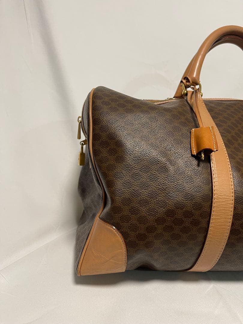 ★CELINE★ボストンバッグ★旅行鞄★マカダム柄★鍵付き★PVC ★大容量★
