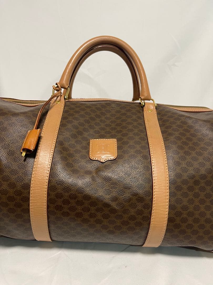 ★CELINE★ボストンバッグ★旅行鞄★マカダム柄★鍵付き★PVC ★大容量★
