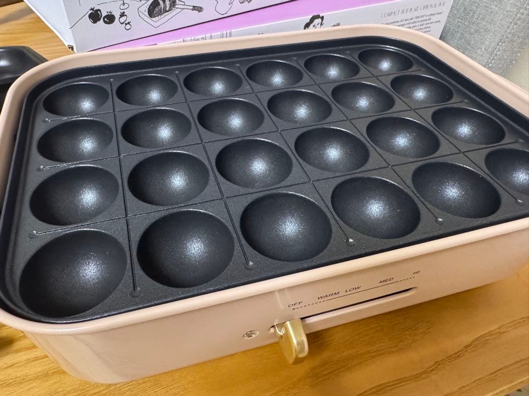 BRUNO コンパクトホットプレート ベビーピンク【美品・箱付き】