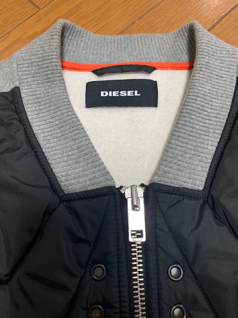 DIESEL キルティング×スウェット 切替 ジャケット MA-1風 Lサイズ