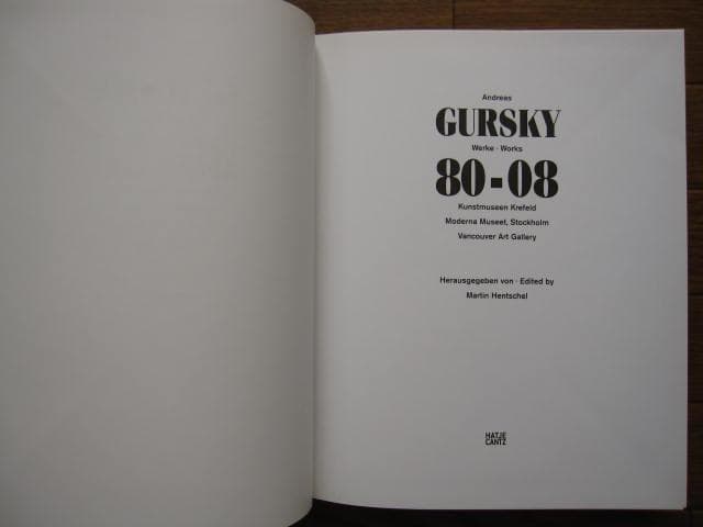 アート・デザイン・音楽 Andreas Gursky : Werke / Works 80-08
