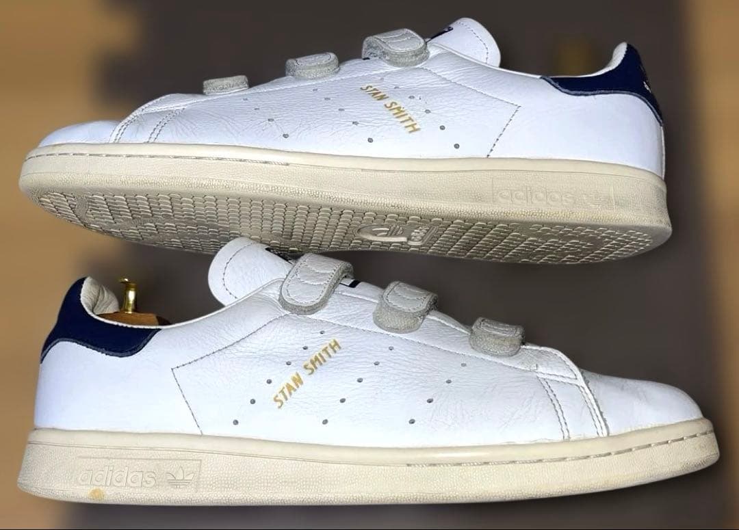 adidas STAN SMITH CF 27.5cm ネイビー ベルクロ 靴