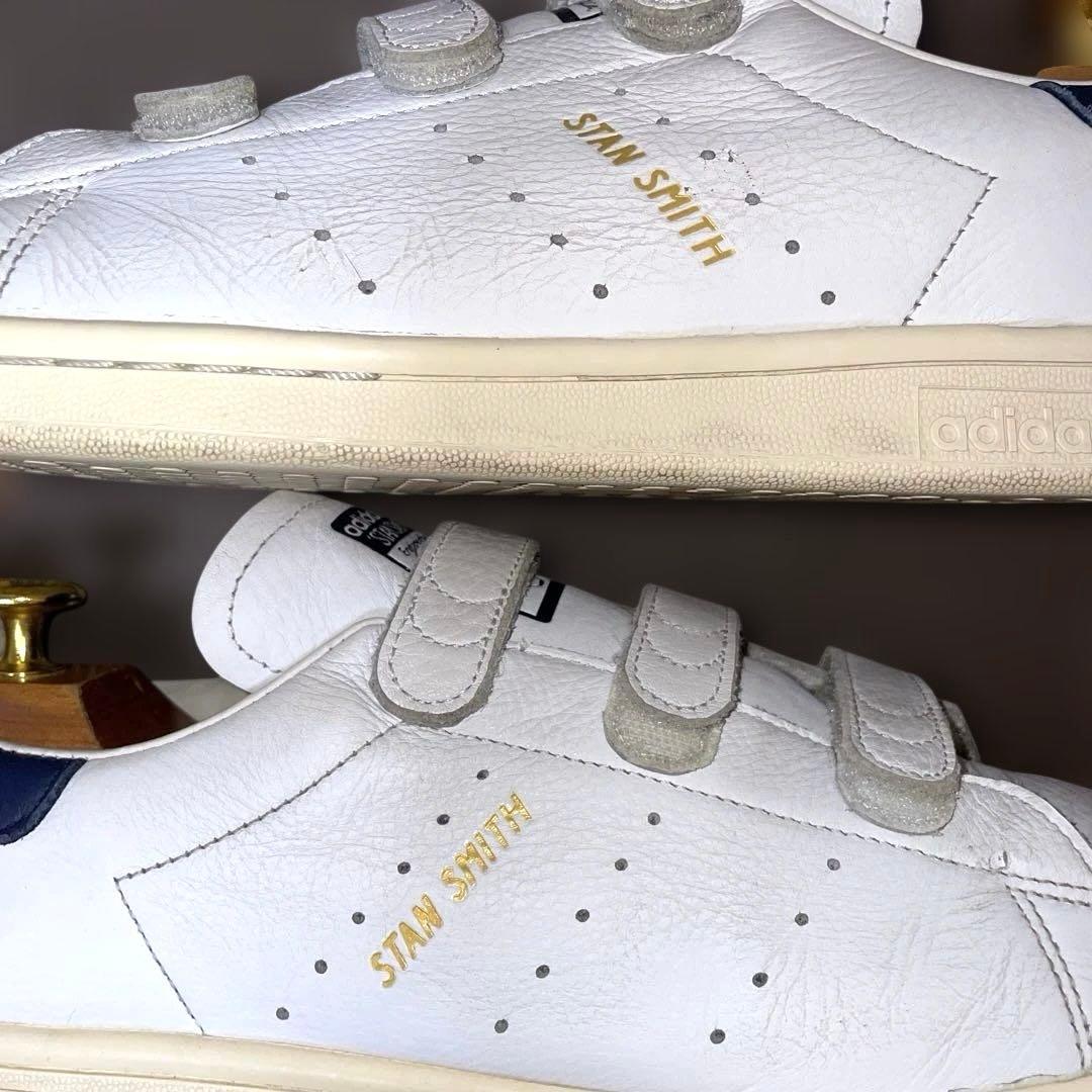 adidas STAN SMITH CF 27.5cm ネイビー ベルクロ 靴