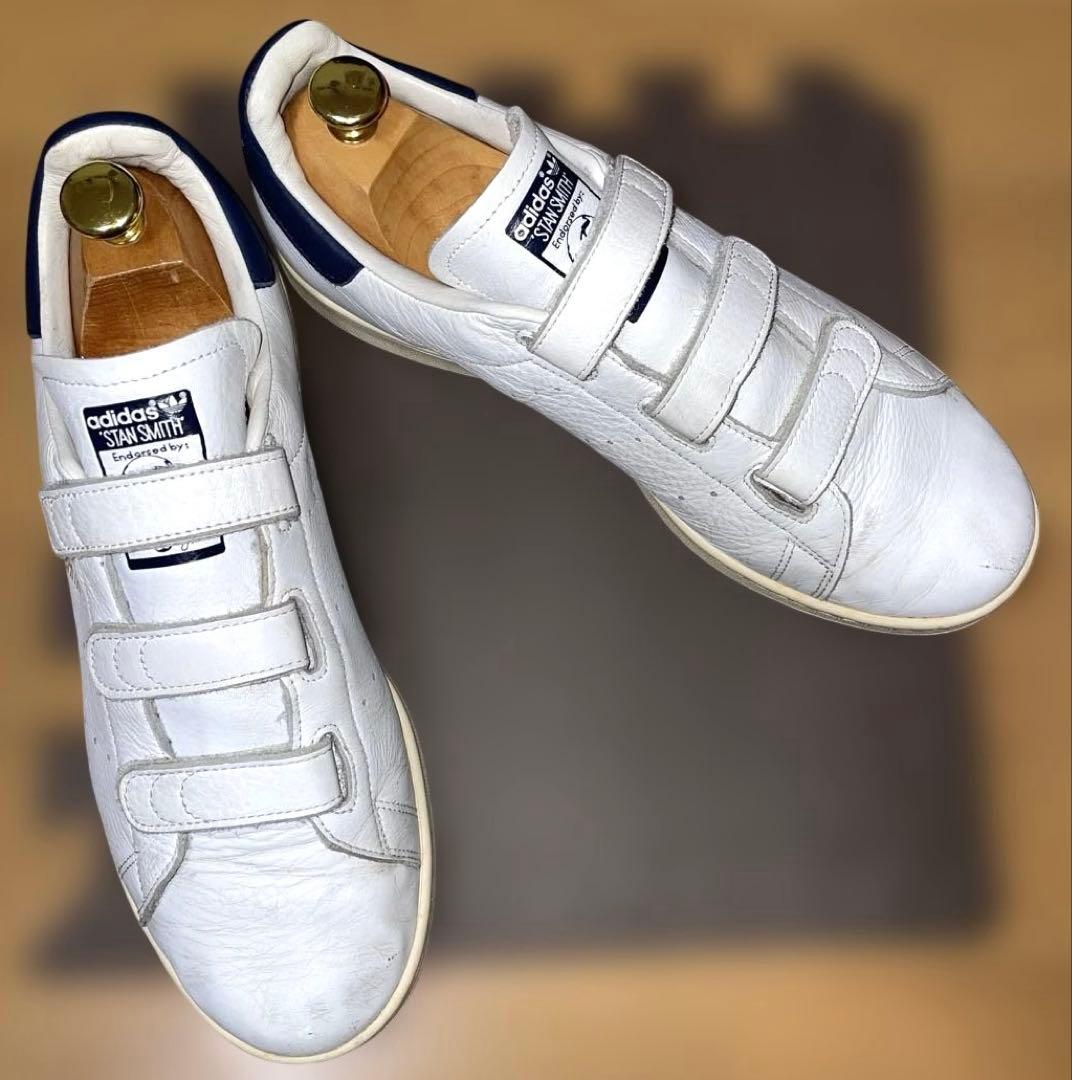 adidas STAN SMITH CF 27.5cm ネイビー ベルクロ 靴