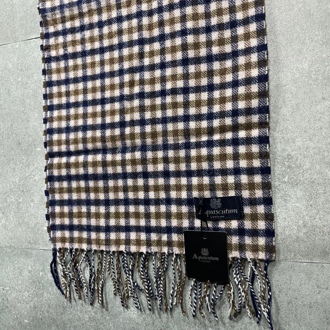 新品*Aquascutumアクアスキュータム　ラムウールマフラーストール