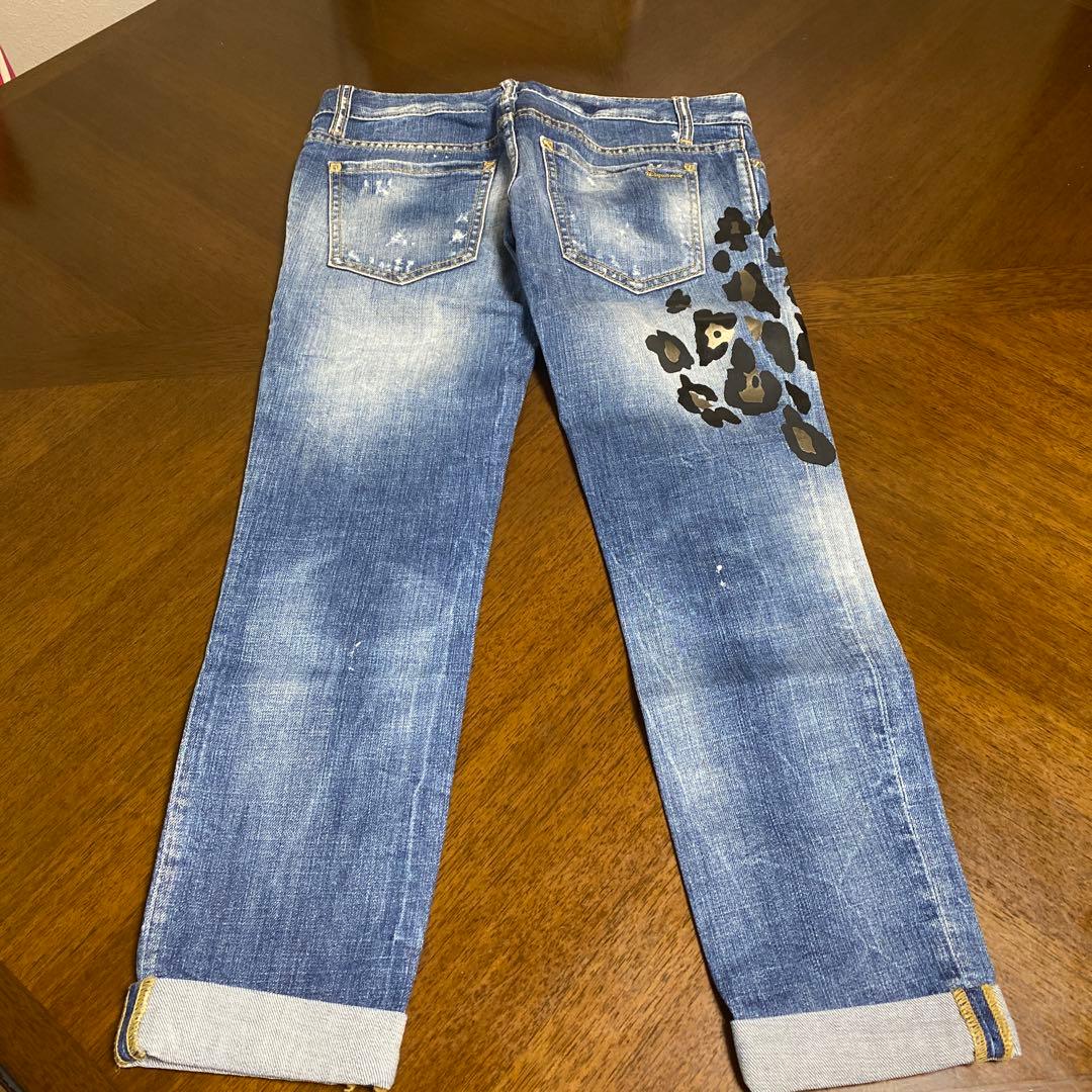 DSQUARED2レオパード柄デニムパンツ