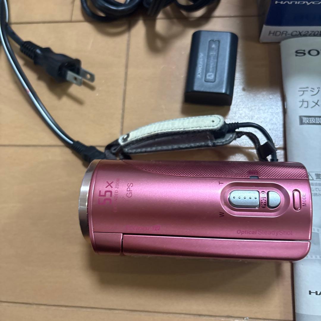 ソニー HDR-CX270V ピンク デジタルHDビデオカメラ　ハンディカム