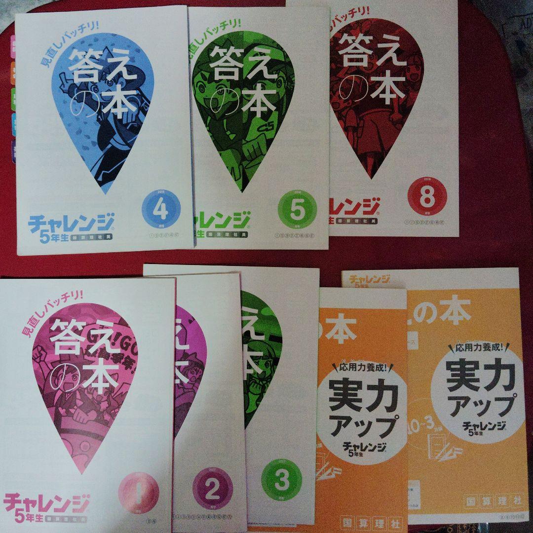 進研ゼミチャレンジ5年生2018年4月号〜3月号（10月号のみ無し）