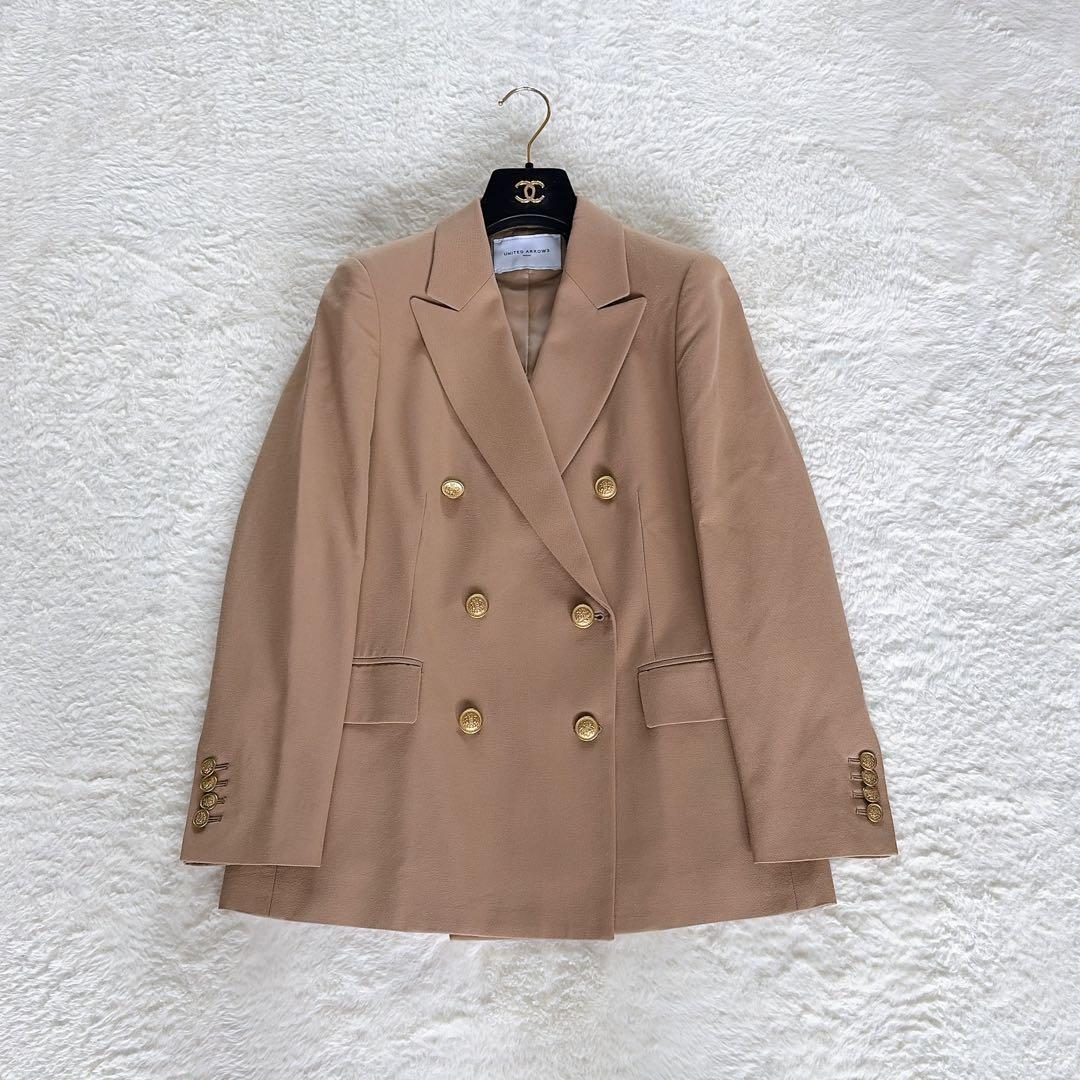 美品✨【ユナイテッドアローズ】金ボタンダブルブレストジャケット6Bブレザー 36