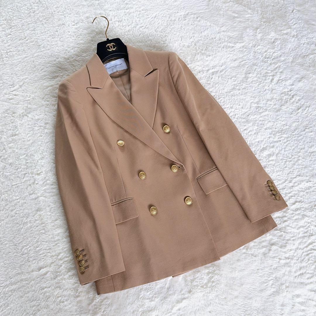 美品✨【ユナイテッドアローズ】金ボタンダブルブレストジャケット6Bブレザー 36