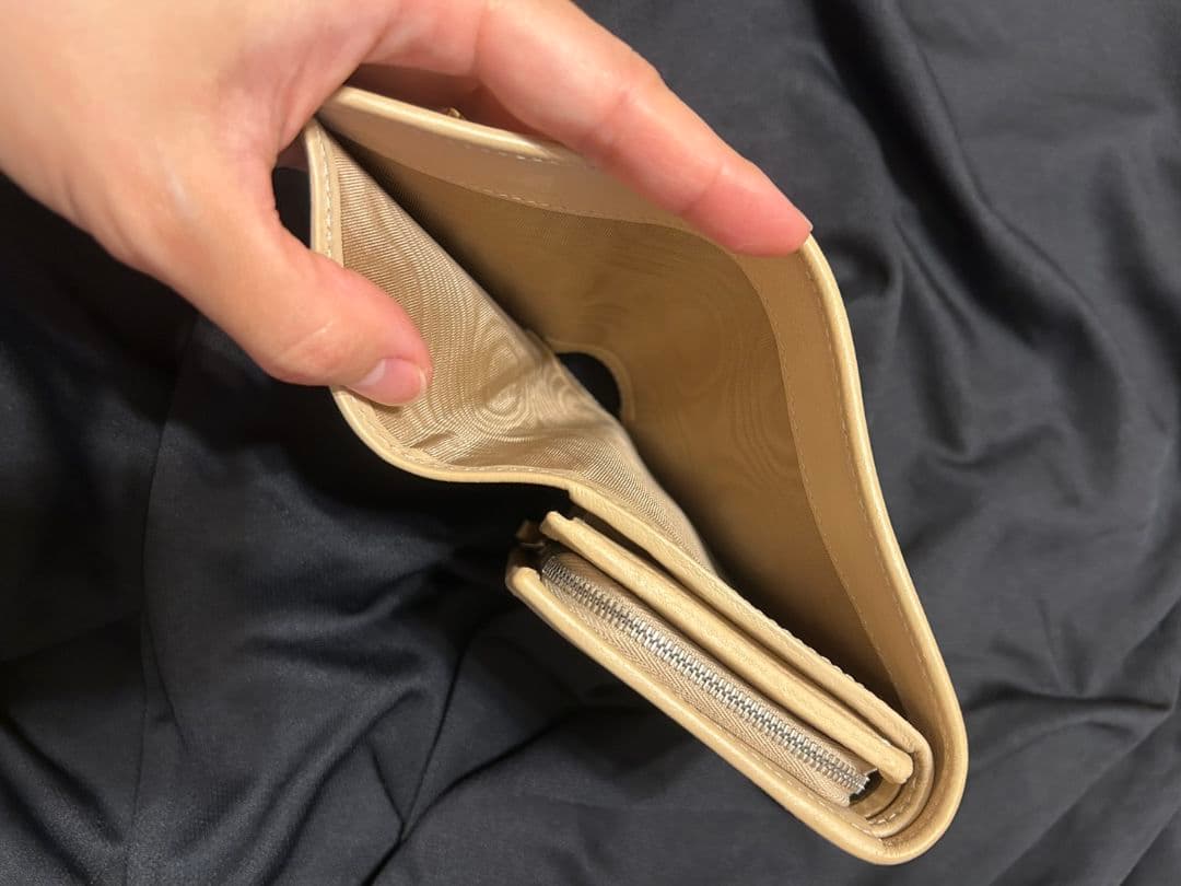 GUCCI グッチ GGマーモント 三つ折り財布 ベージュ コンパクトウォレット