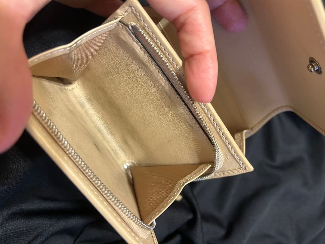 GUCCI グッチ GGマーモント 三つ折り財布 ベージュ コンパクトウォレット
