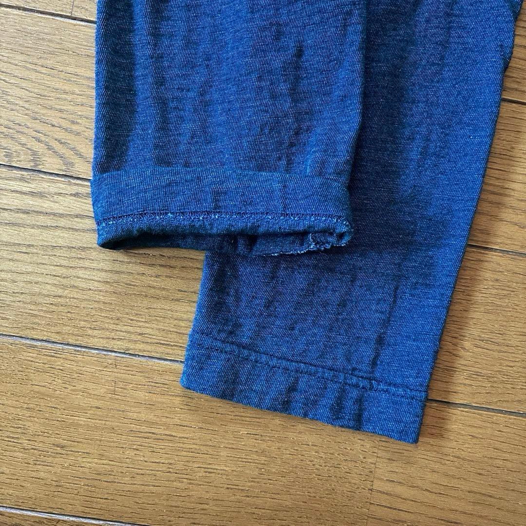 美品★45R★インディゴ染　ゴマデニム　天竺フリルのボレロ カシュクール