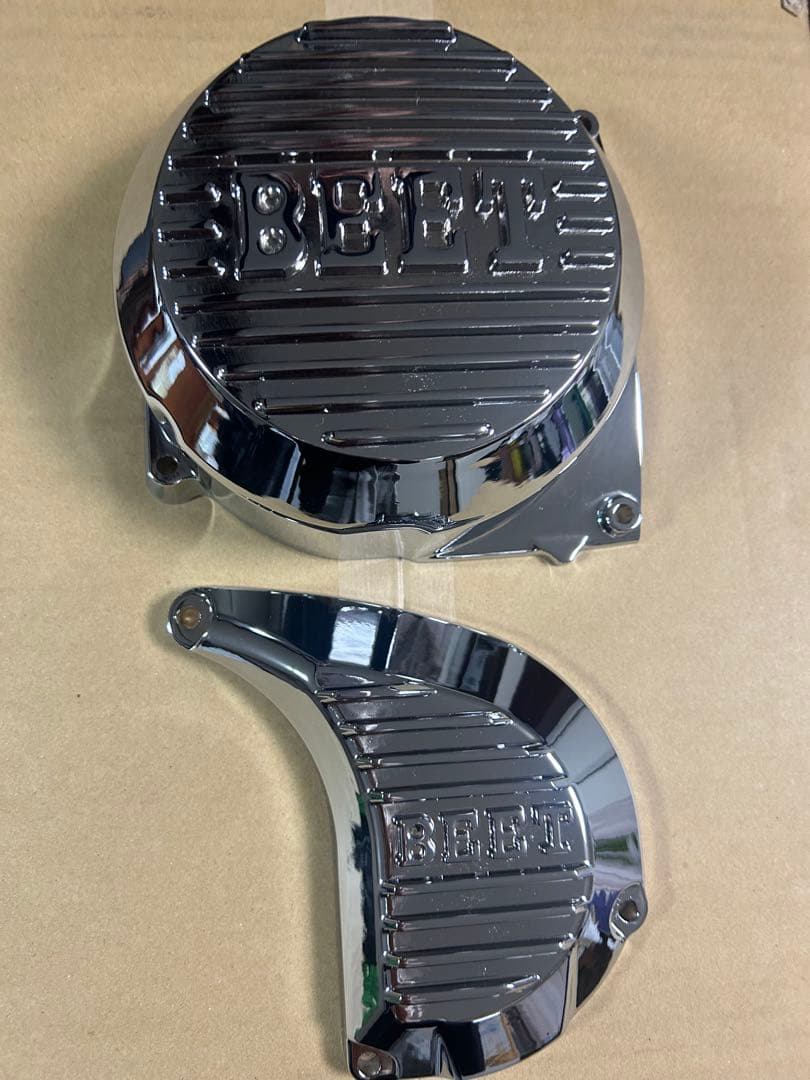 m*a様 kh400 エンジンカバー、ポンプカバーセット　メッキ