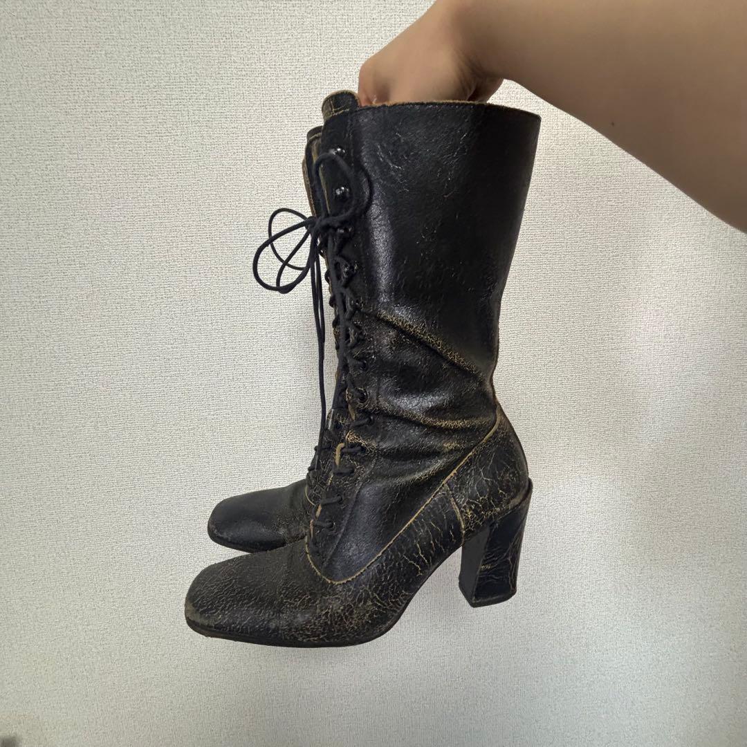 miumiu leather boots ミュウミュウ ブーツ