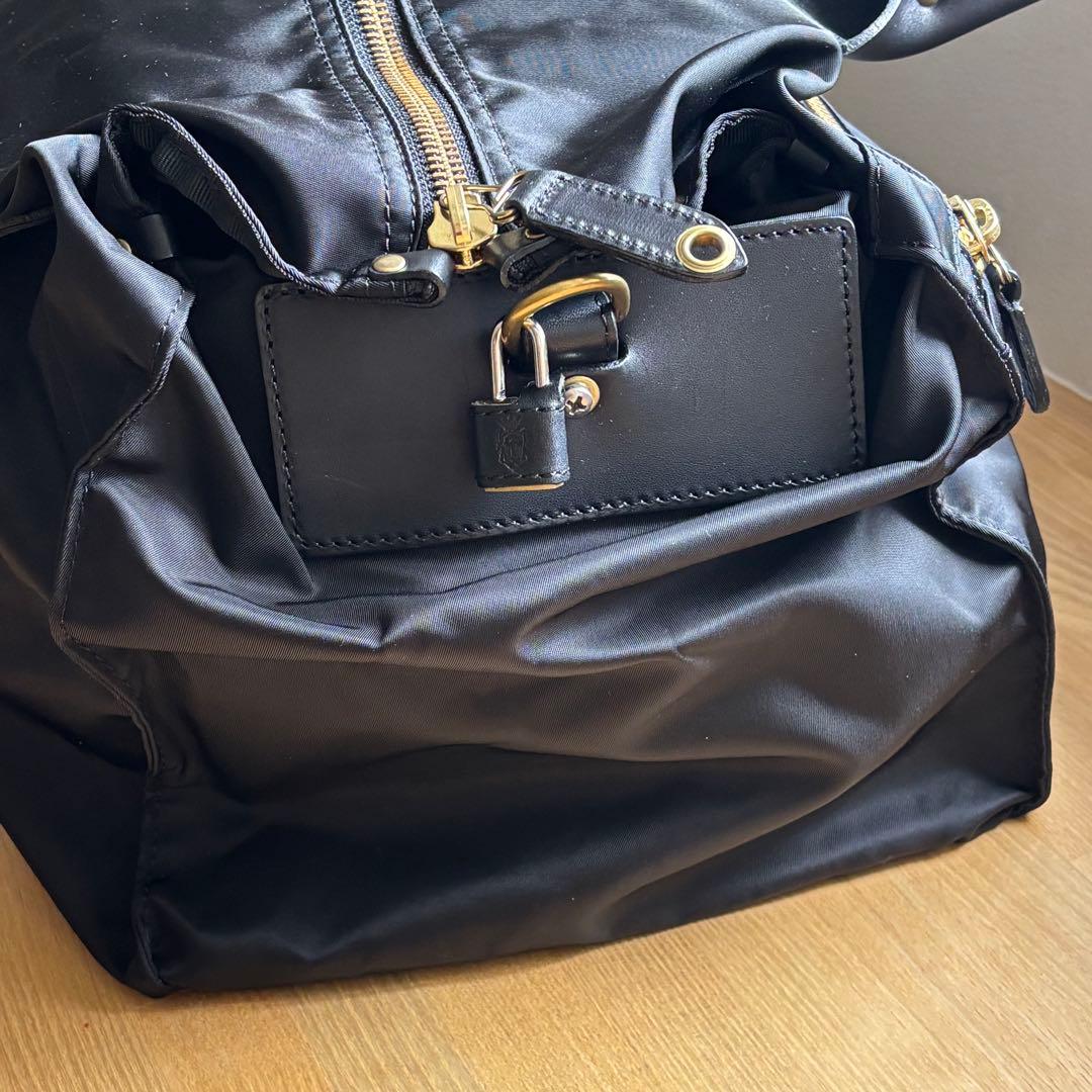 フェリージ　Felisi P3 ボストン　ナイロン　レザー　　黒　ショルダーつき
