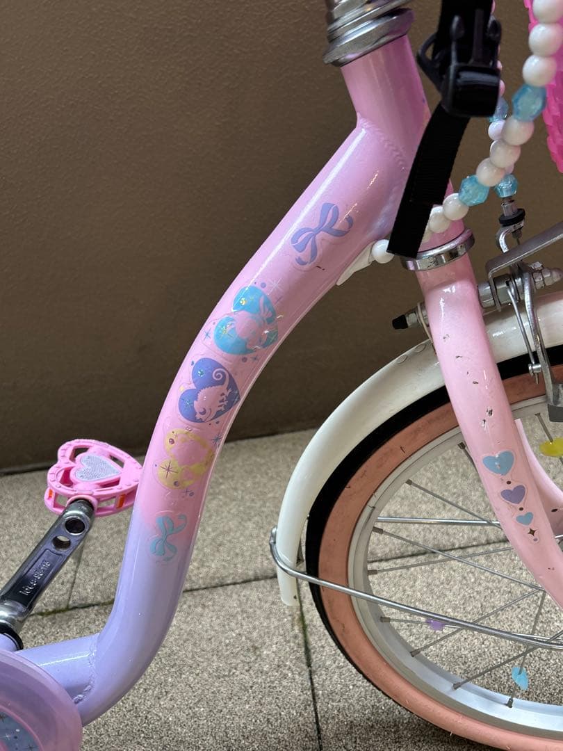 子供用自転車 プリンセスデザイン ヘルメット付き