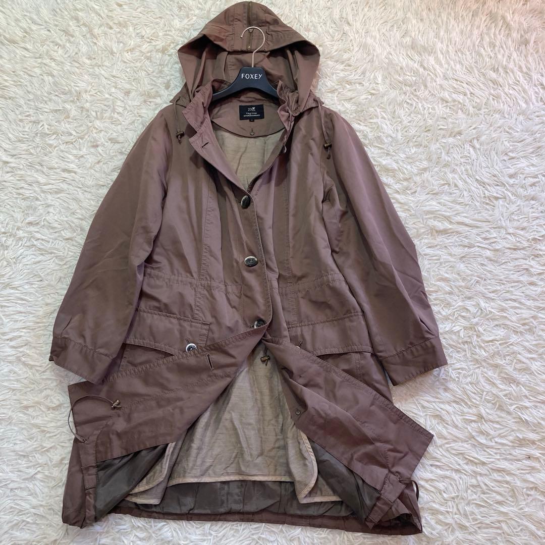 美品　23区　46 ライナー付　モッズコート　フーデット　セーラーカラー　大きい
