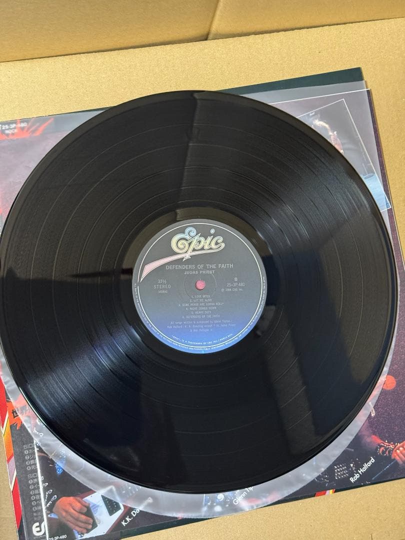 帯付き ＬＰレコード 中古 美品 現状品 背徳の掟 ジューダスプリースト