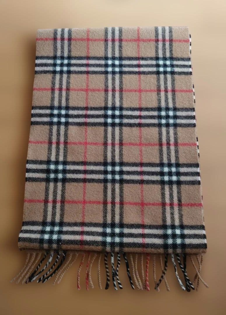 B*u様 【極美品】Burberry ノバチェック柄マフラーラムウール100％