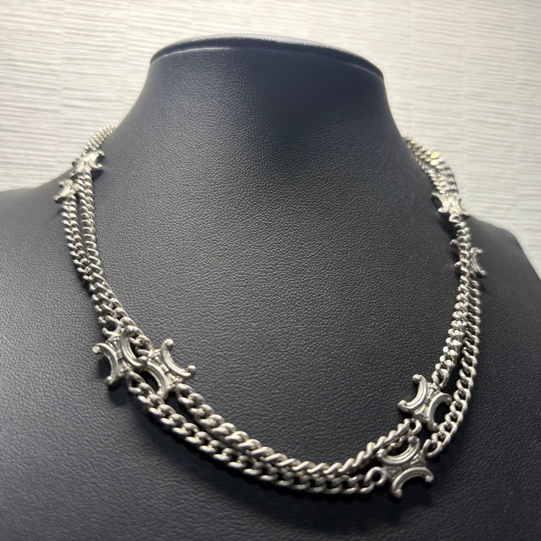 極美品✨セリーヌ ネックレス トリオンフ 喜平 超ロング シルバー