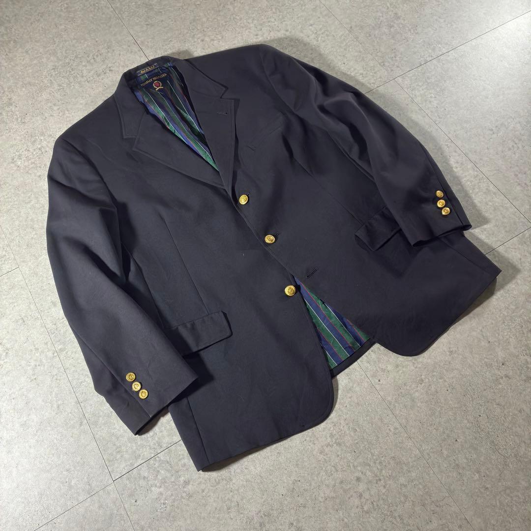 USA製90s  紺ブレ金ボタンテーラードジャケット