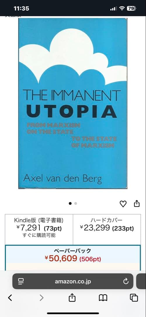 希少　THE IMMANENT UTOPIA Axel van den Berg