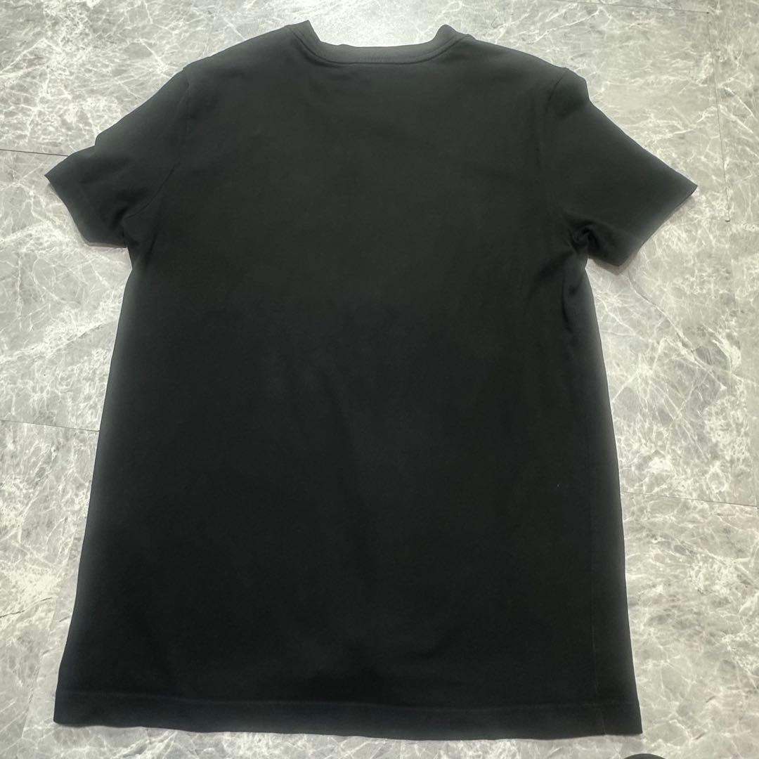 美品　モンクレール　Tシャツ　半袖　マグリア　地球儀　刺繍　黒　M　メンズ