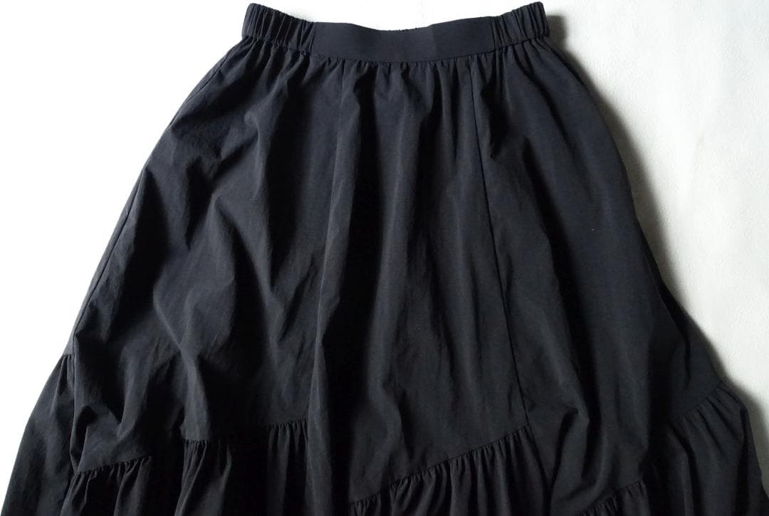 美品allurevilleアルアバイル☆バイヤス切替ギャザースカート 1 黒