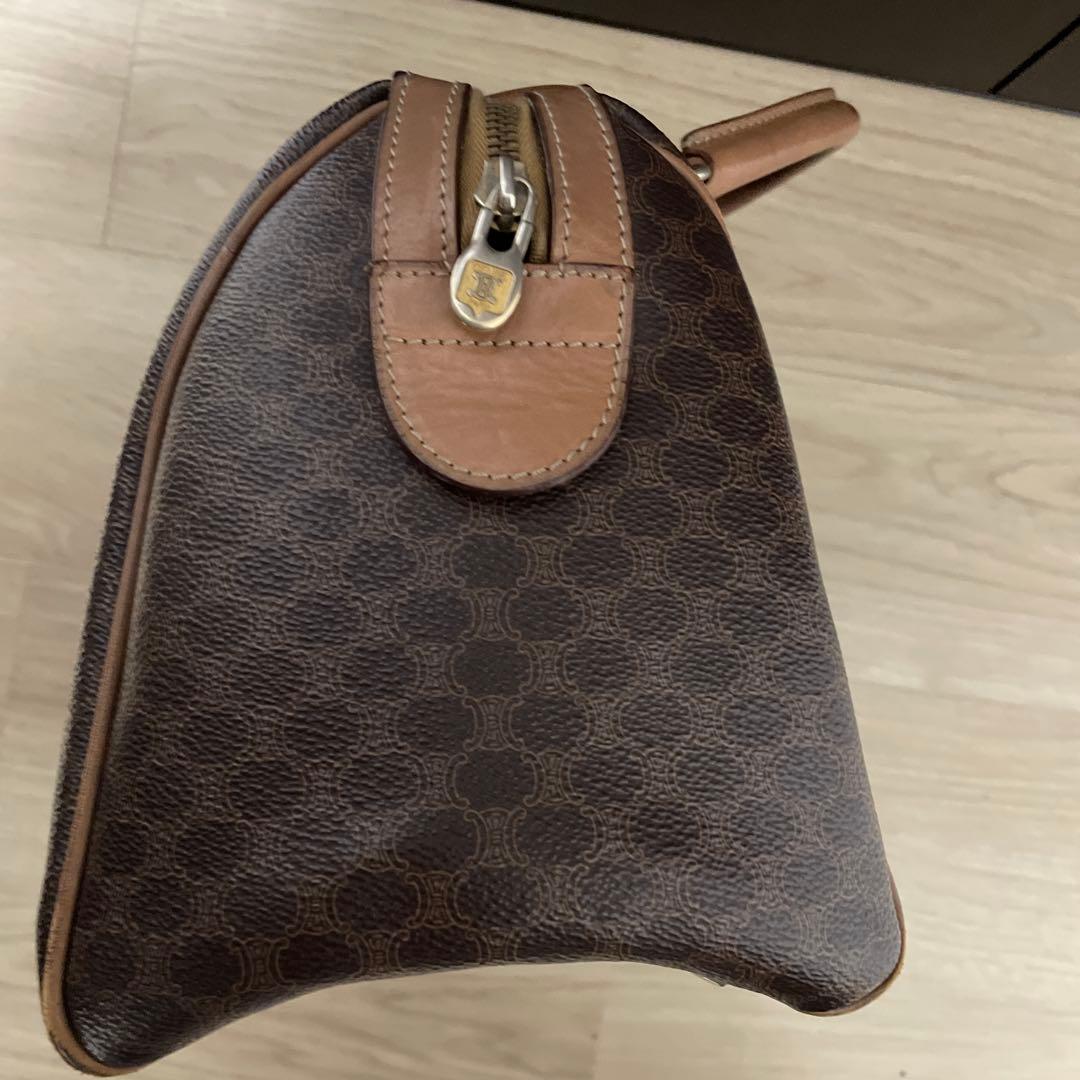 CELINE ミニボストンバッグ ブラウンレザー