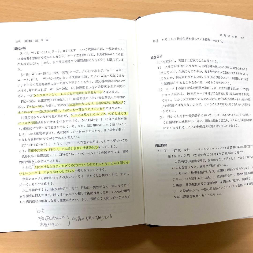 ロールシャッハ・テスト　その実施・解釈・臨床例　小野和雄