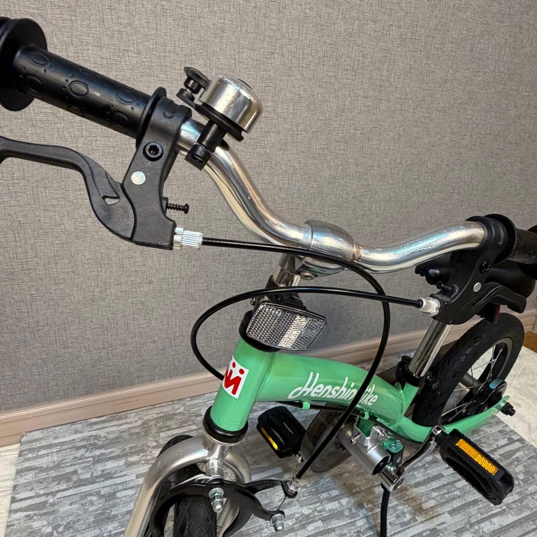 【美品】へんしんバイク　グリーン　自転車　キッズバイク　子供　12