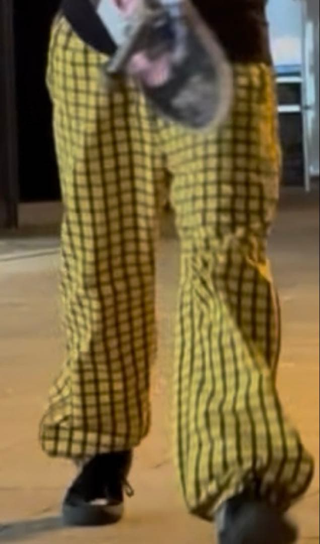 パンツ Supreme 25fw Plaid Warm Up Pant Yellow L