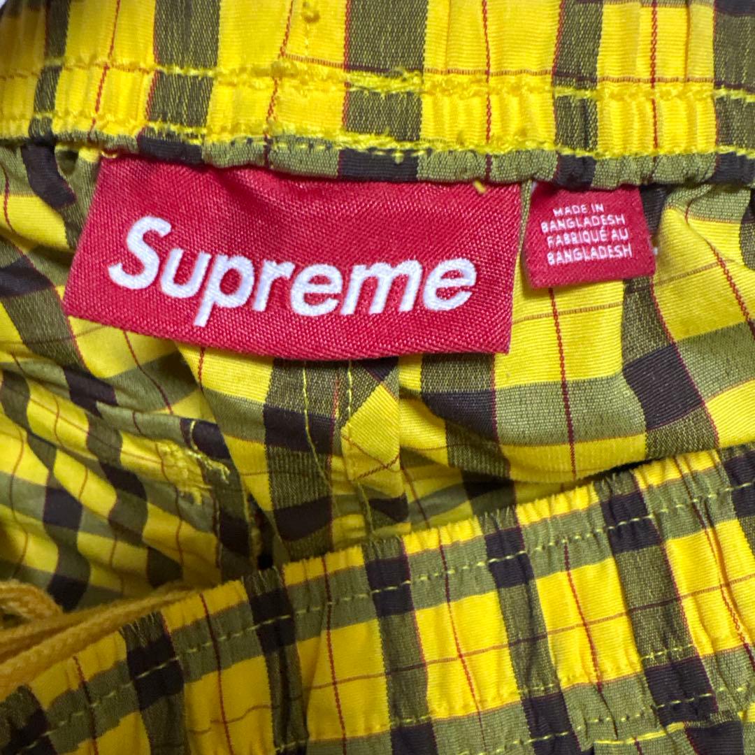 パンツ Supreme 25fw Plaid Warm Up Pant Yellow L