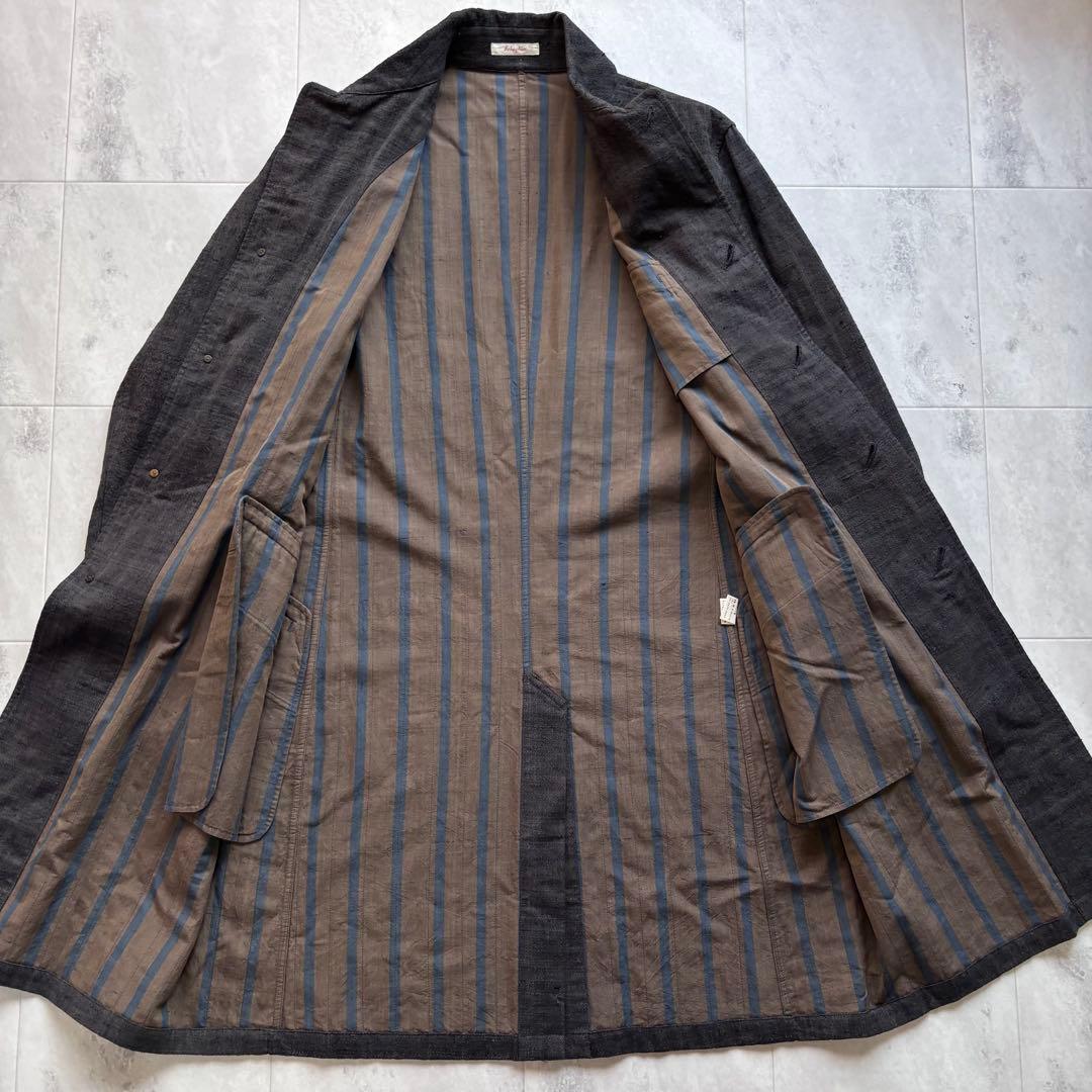 【美品】ババグーリ シルクコットン アトリエコート ユニセックス インド製 絹