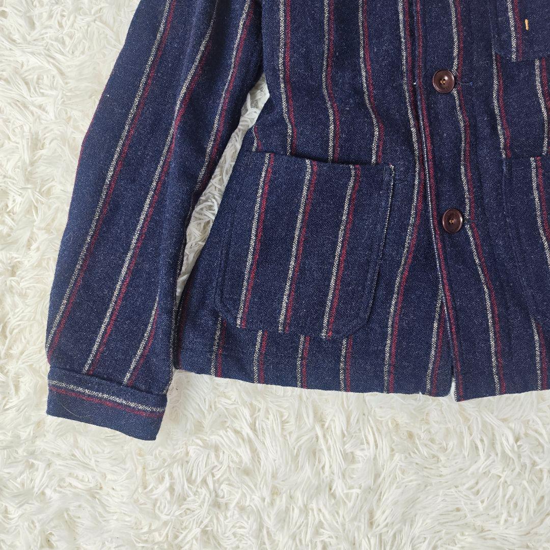 【高級】FRED PERRY×MOON 英国製ウールシャツジャケット M 紺系