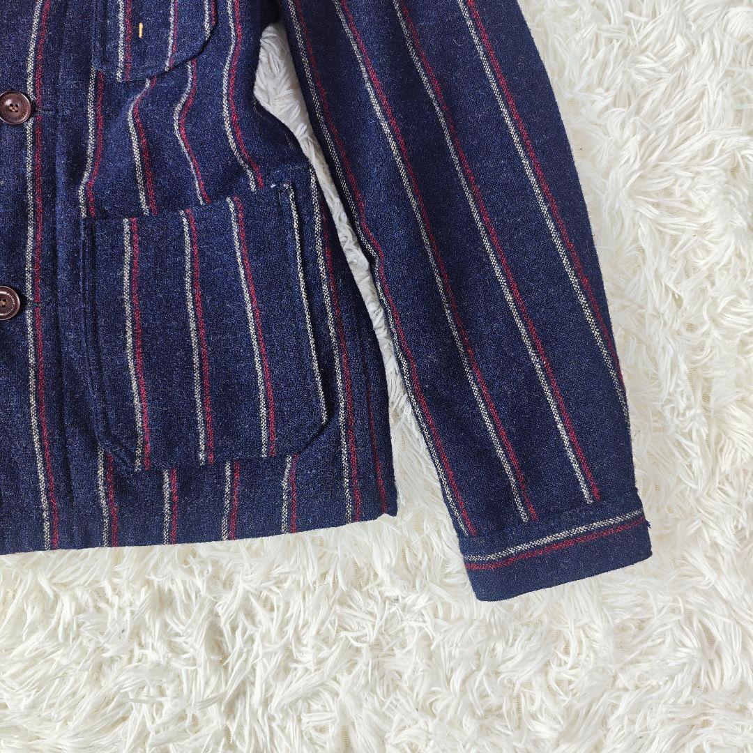 【高級】FRED PERRY×MOON 英国製ウールシャツジャケット M 紺系