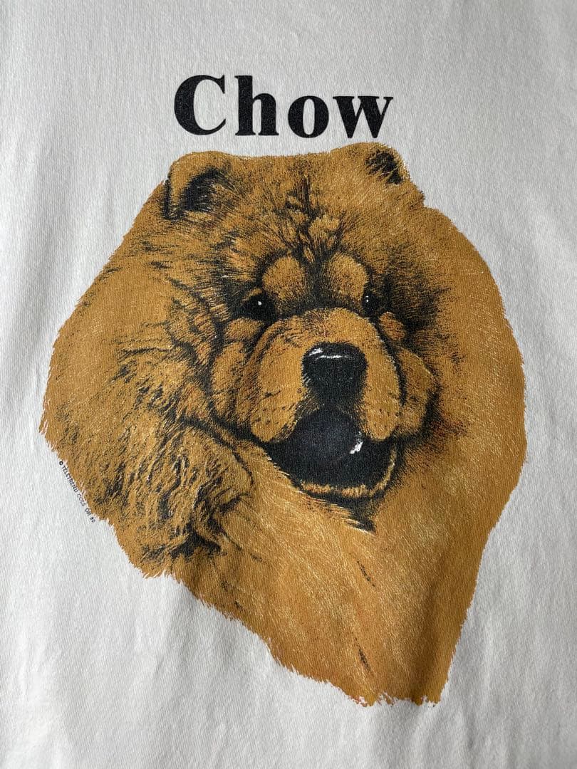 90s USA製ヴィンテージ　シングルステッチ　ドッグTシャツ　チャウチャウ
