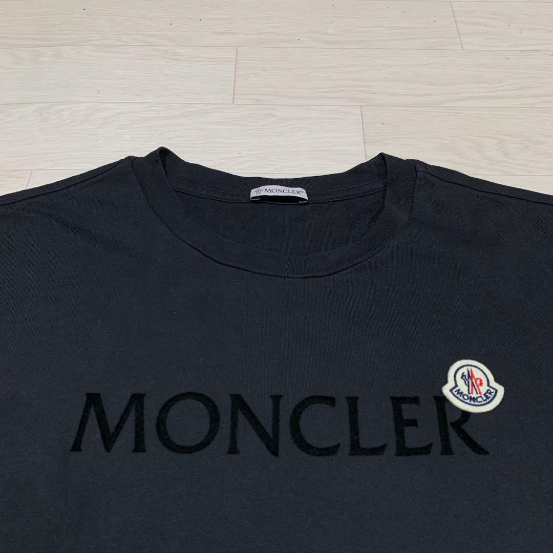 美品　モンクレール　文字ロゴ　ブラック　XL Tシャツ　国内正規品　5S121